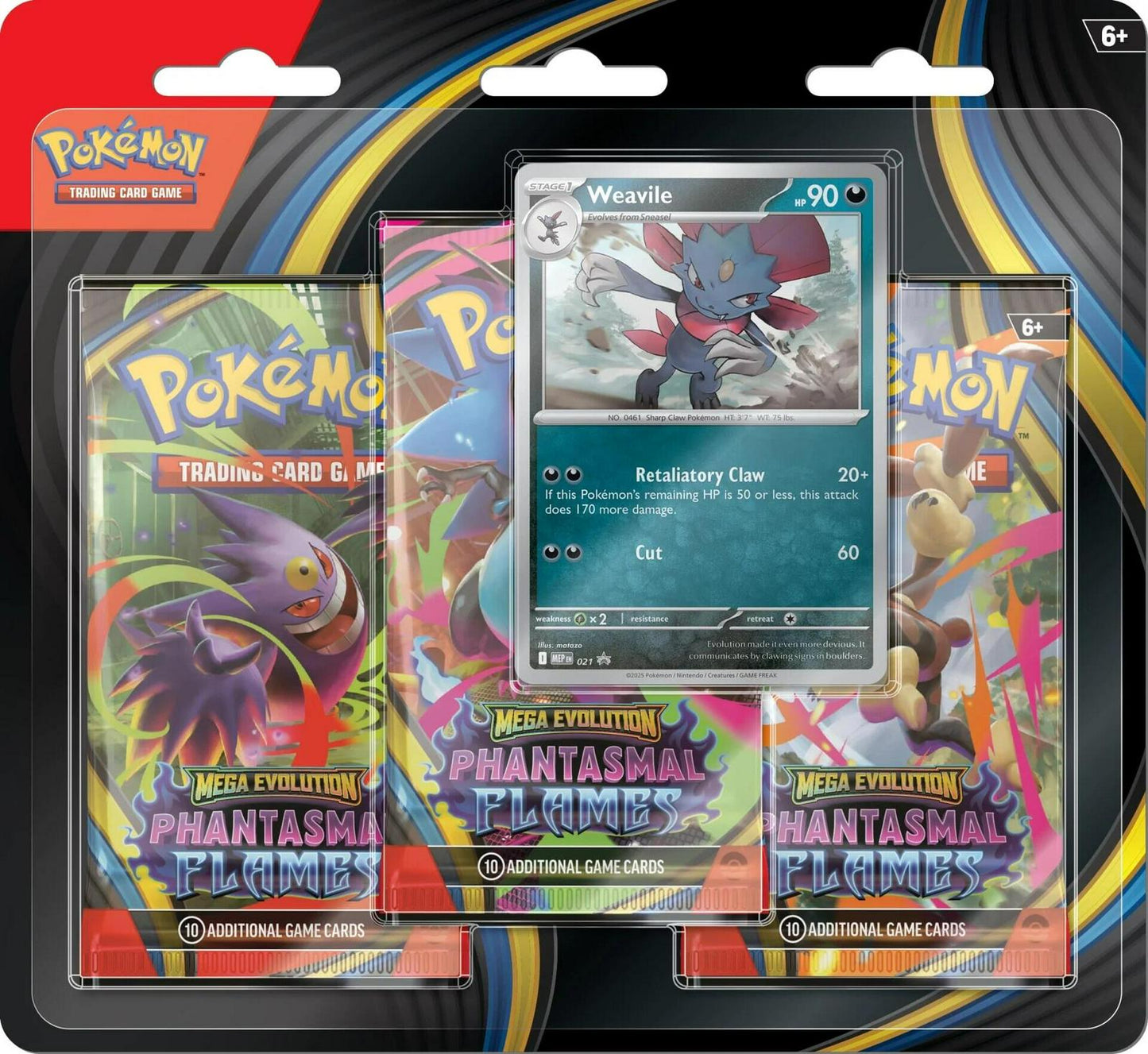 Phantasmal Flames 3 Pack Blister Weavile