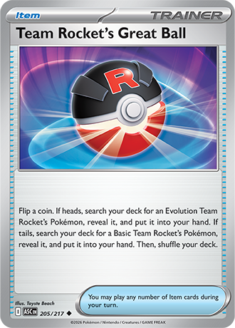 Team Rocket's Great Ball (ASC 205)