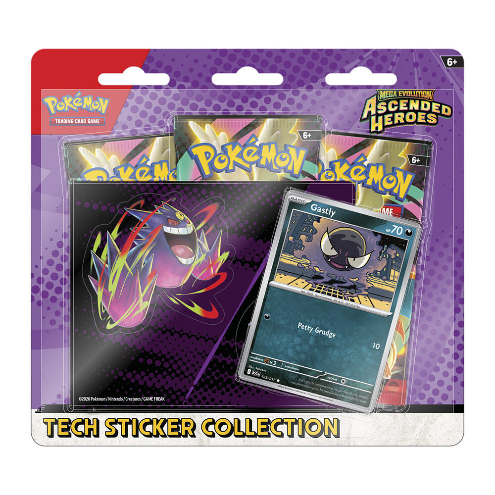 Pokemon ME2.5 - Ascended Heroes Tech Sticker: Gastly (3 Boosters)