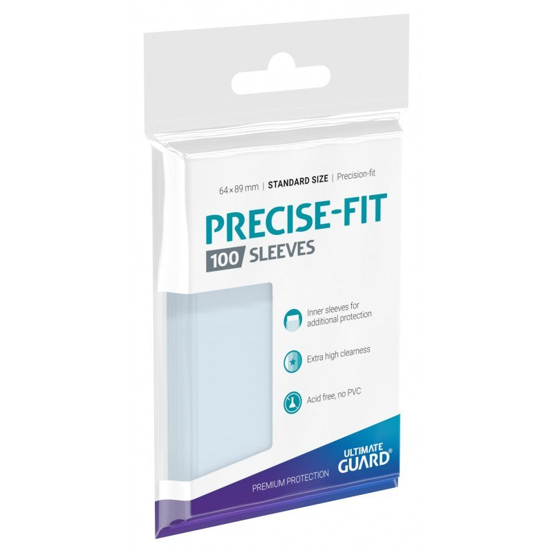 Ultimate Guard Precise-Fit Sleeves (64x89mm, 100 Unidades) Standard Size Transparente