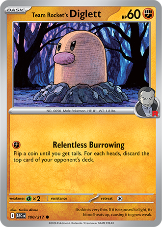 Team Rocket's Diglett (ASC 100)