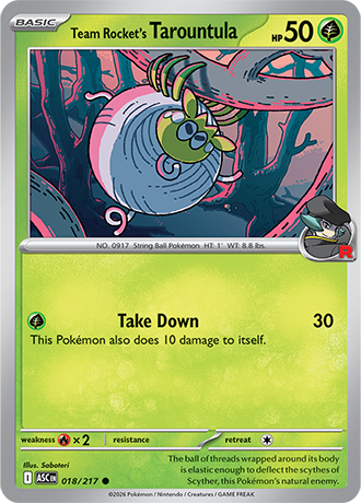 Team Rocket's Tarountula (ASC 018)