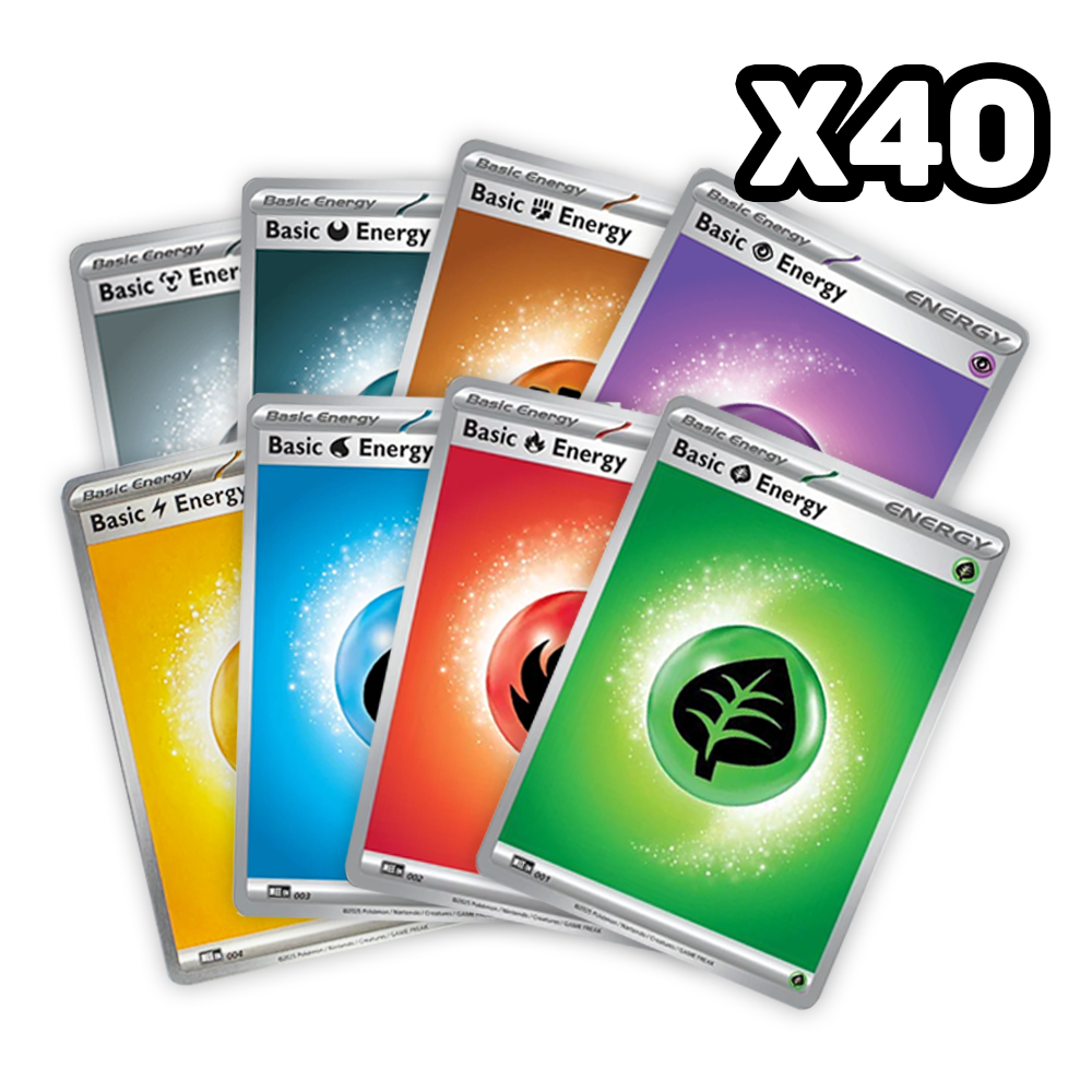 Pack 40 Energias Pokémon Aleatórias