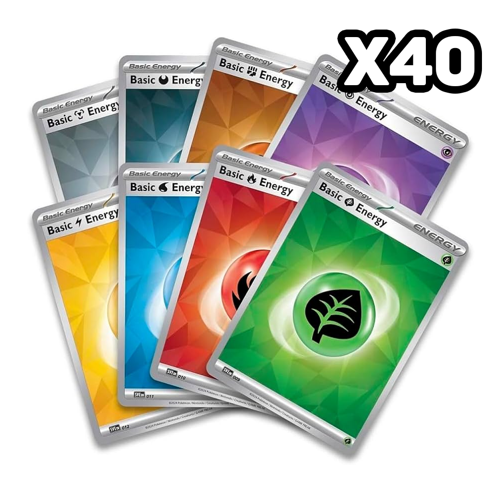 Pack 40 Energias Pokémon Aleatórias