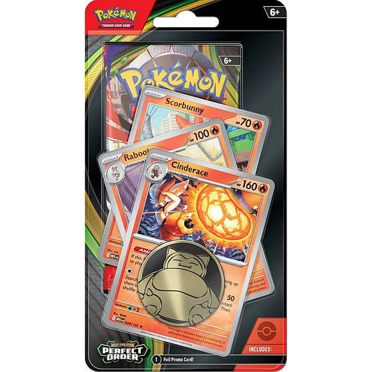 Pokemon TCG: Mega Evolution 3 - Perfect Order Premium Checklane Blister - Cinderace